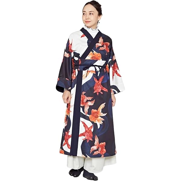 めろページ 7CQ-4124 水芭蕉 ワンピース 羽織セット カーディガン 振袖風 花柄